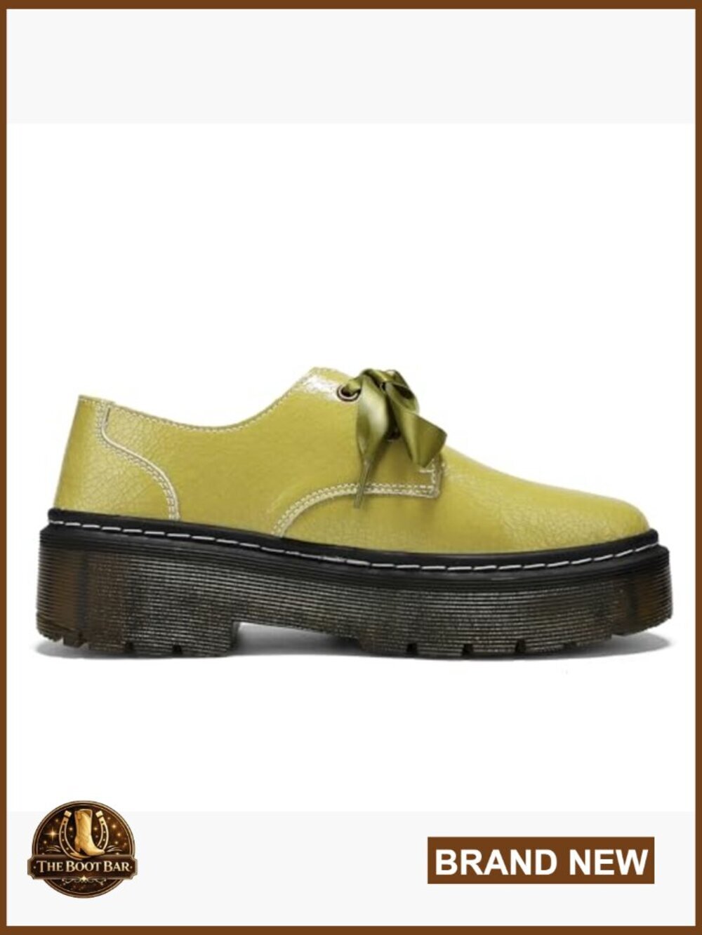 Leather Lace-Up Platform Loafers Chunky Lug Sole Oxford Business Shoes - Picture 4 of 6